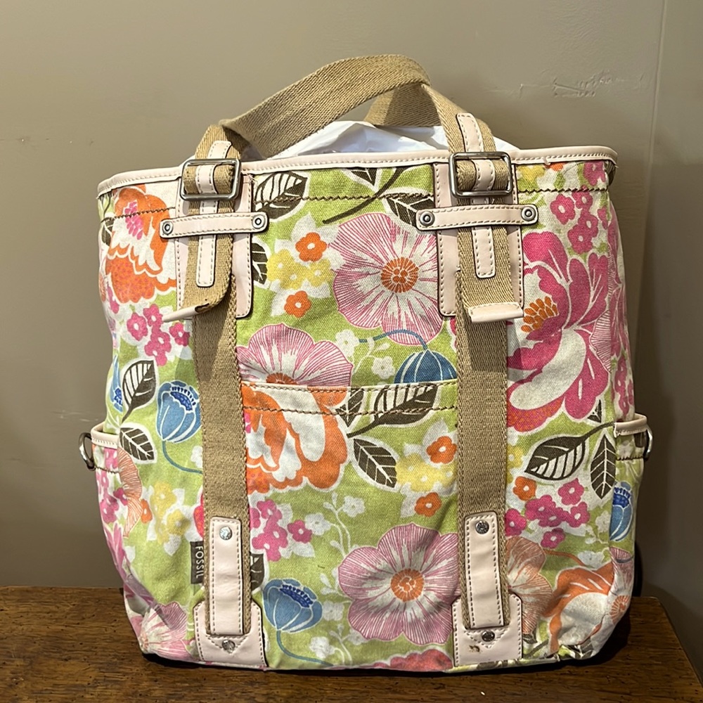 Fossil 1954 Canvas Floral Tote